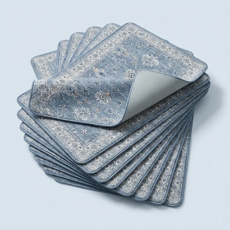 OJIA soft washable indoor stair treads on a home staircase